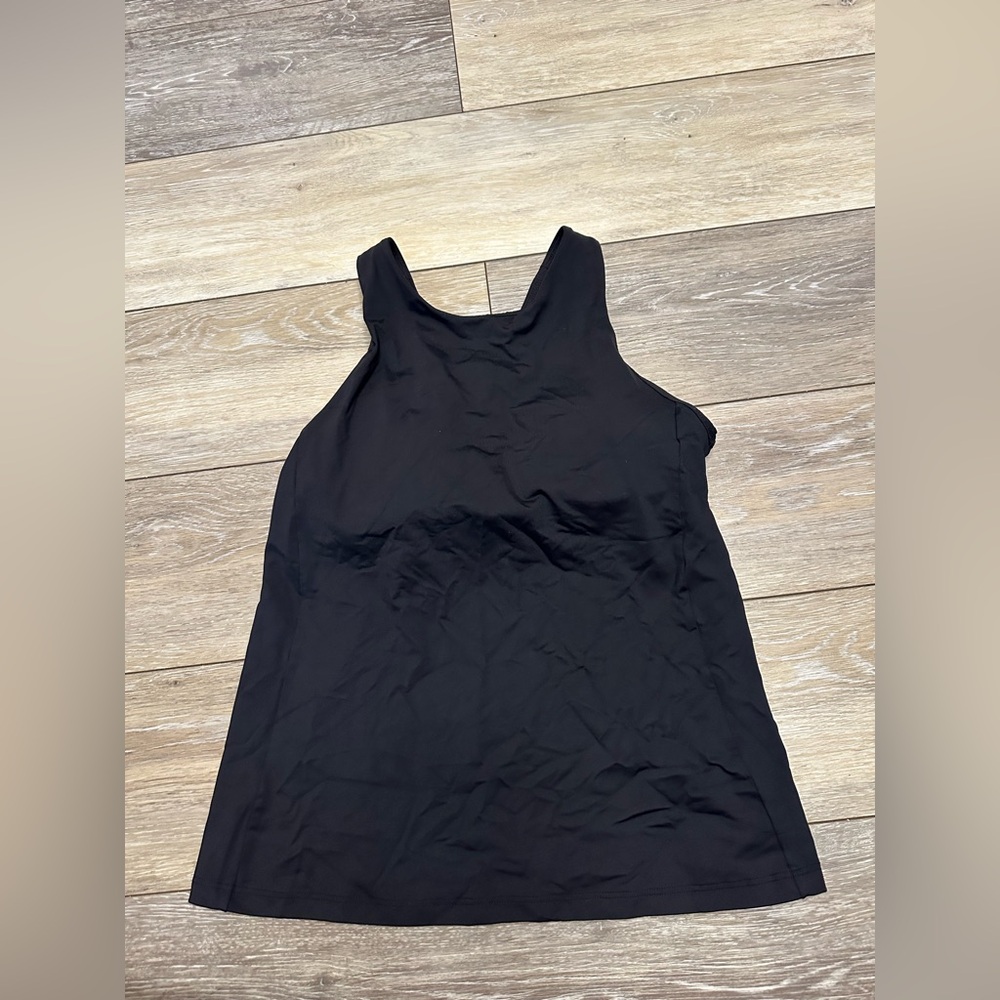 Athleta Black Sleeveless Tank Top with Padded Built In Bra